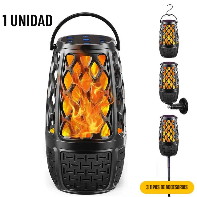 Altavoz Bluetooth Portátil con Efecto Llama